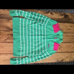 Vineyard Vines Green w/ Pink Accents Shep Shirt